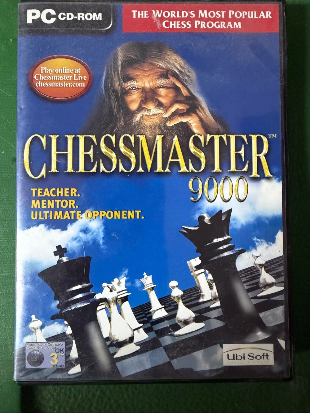 Vintage Chessmaster 9000 PC Game - Blue and Gold Cover